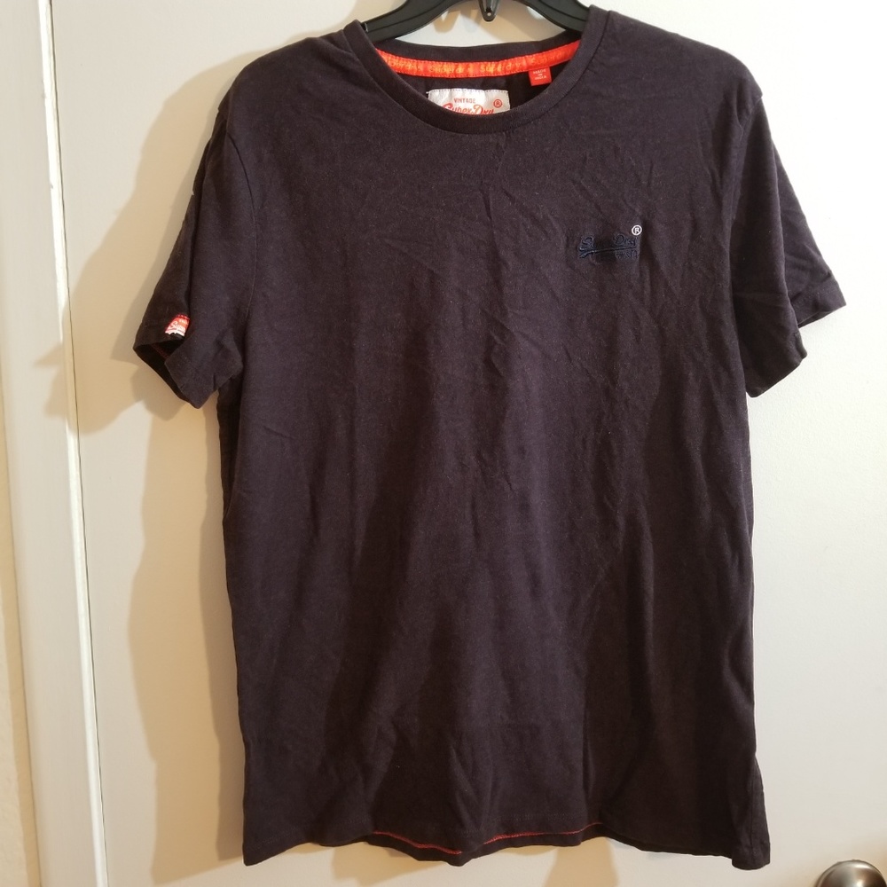 SuperDry Burgundy Red T Shirt, Medium